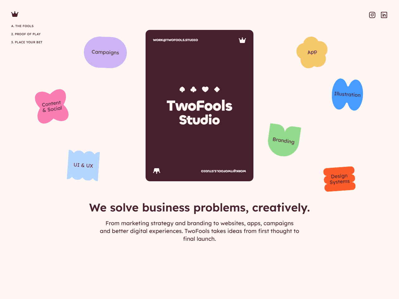 TwoFools Studio — screenshot